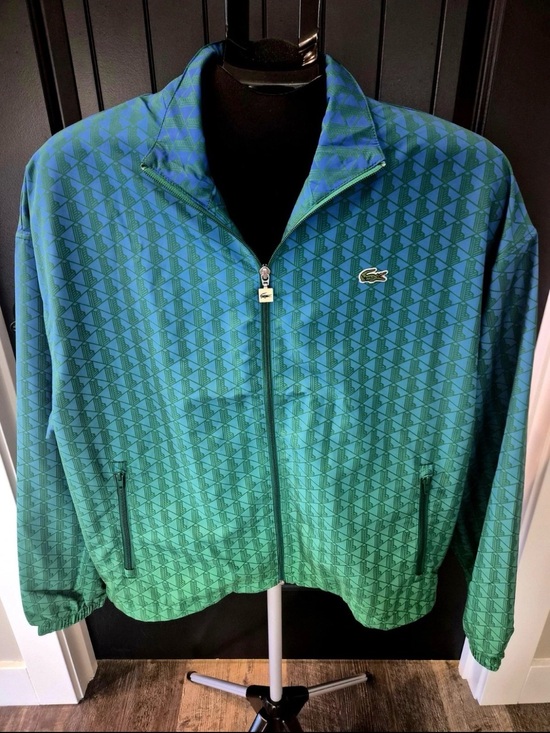Lacoste Other - Lacoste Men’s Ombre Monogram Track Jacket - Blue & Green